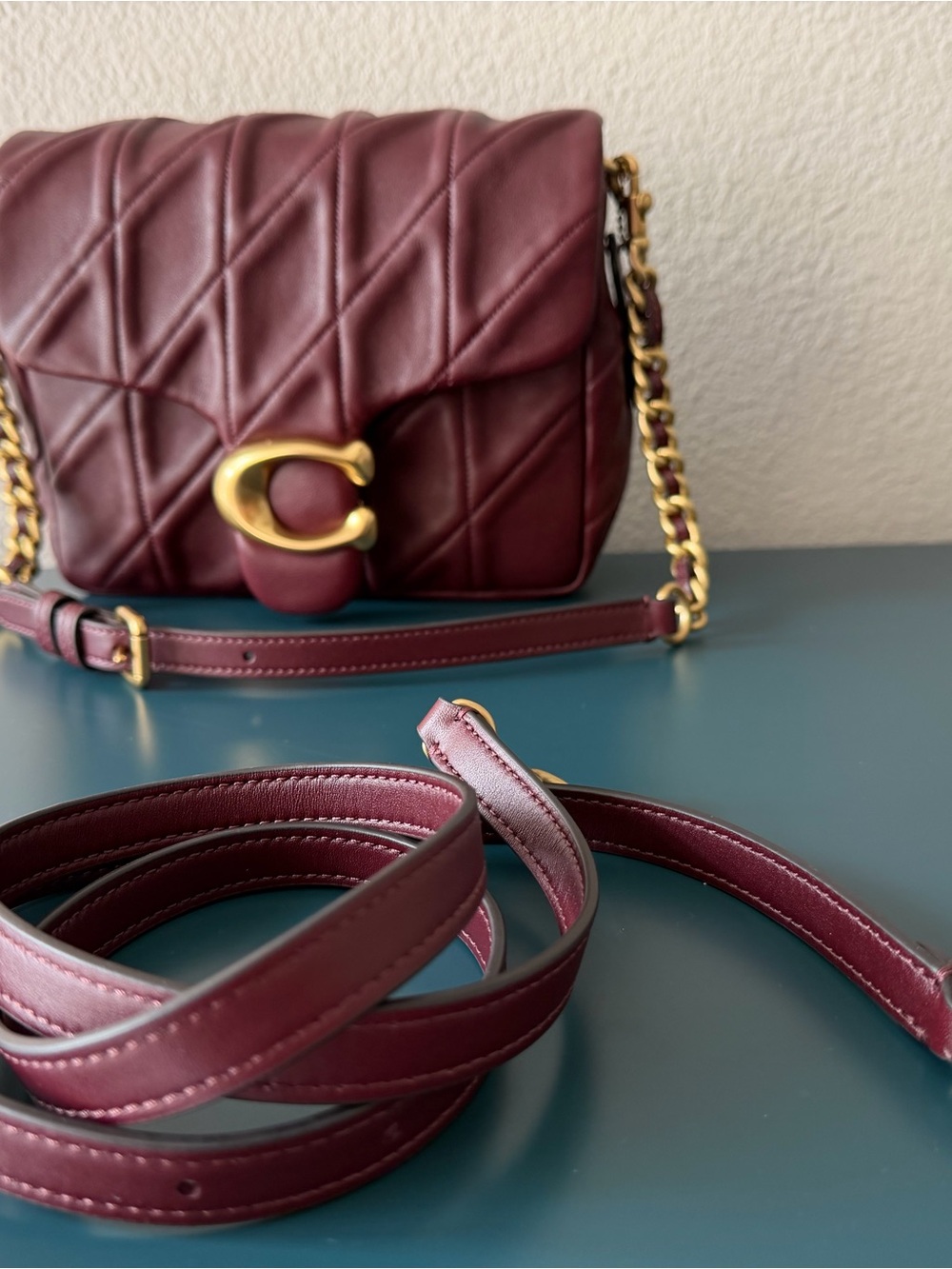 Coach Time Square Tabby in Merlot - Picture 2 of 15